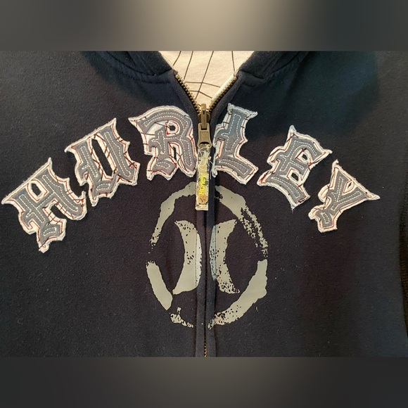 HURLEY BOYS REVERSIBLE ZIP-FRONT SWEATSHIRT, SIZE 10-12 - Picture 2 of 5